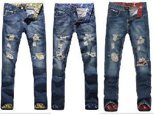 Mens Damaged Jeans