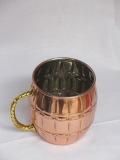 copper plated wire handle steel beer mugs