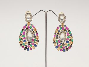 India Ethnic Bollywood Multicolor Stone Earrings