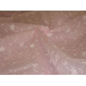 Cotton organdy fabric embroidered