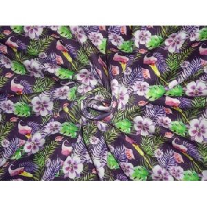 dark tiny floral print Scuba Knit fabric