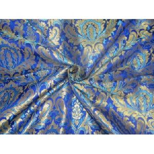 Heavy Brocade fabric royal blue