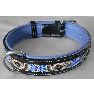 Dog Collar Beaded soft padded