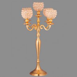 Candelabra 90cm with Gold Crystal Votive