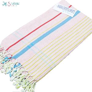 100% Cotton Kikoy Beach Towel, Color : Multicolor