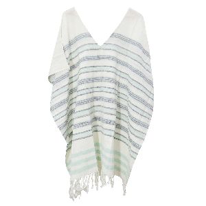 Turkish Hammam Towel Striped Cotton Beach Poncho