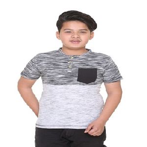 Henley neck designer t-shirts for kids