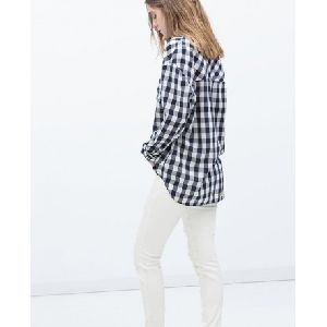 Women s Grey Checkered Shirt