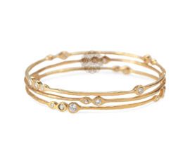 Gold Bangle Stack