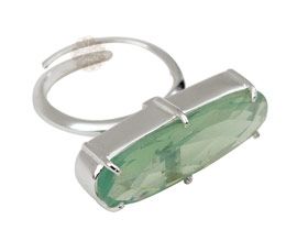 Green Stone Silver Ring