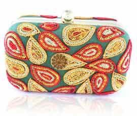Multicolor Embroidered Clutch