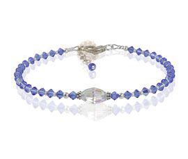 Purple Beads Anklet