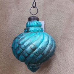 Christmas Tree Decorative Brown Blue Hanging Bauble