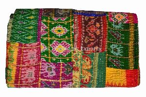 Silk Sari Indian Bedspread