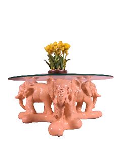 Center Table With 3-Pair Elephant