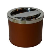 Copper Dustbin with Stainless steel swing top.