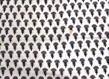 Black and White Wooden Hand Block printed fabric