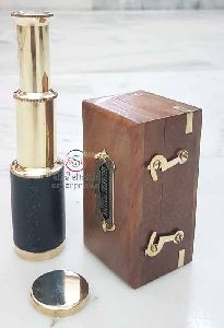 Nautical Telescope With Wooden Box