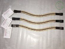 5 Row crystal leather browbands