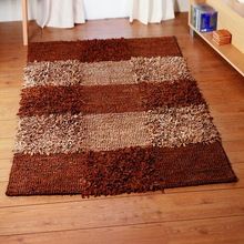 leather shaggy rug