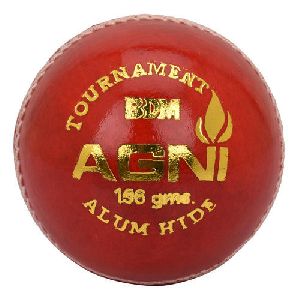 BDM Agni Red Cricket Leather Ball