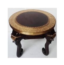 Design brass fitted Wooden stool
