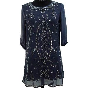 Embrodied Kurti With Long Sleeves