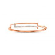 Linear Surge Diamond Gold Bracelet