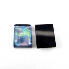 Pearl And Black Onyx Triplet Rectangle Cabochon
