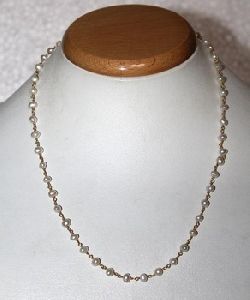 solid 925 sterling silver gold vermeil natural pearl gemstone chain necklace