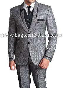 Full Sleeves Designer Thread Work Tuxedo Suit, Size : L, M, XL, XXL, Style  : Single Button at Rs 14,500 / Piece in Meerut