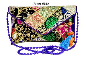 Designer Women Clutch Embroidered Purse Evening Indian Handbag India