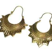 neolithic symbol original brass earrings
