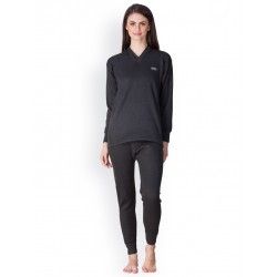 Women Lux Cott Wool V/Neck Set