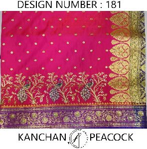 Kanchan Peacock Nylon Silk Saree