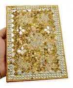 Golden Ethnic Design Indian Hand Crafted Gorgeous Trinket Notepad Diary