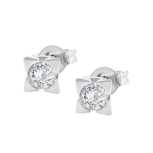 White Gold classics Diamond Earring