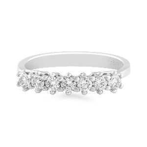 White Gold Half Eternity Ring with diamonds