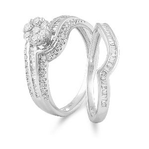 White Gold twines and full eternity Engagement Ring