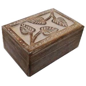 Wooden Leaf Design Box