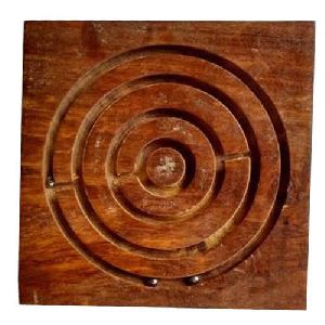 Wooden Square Maze Game