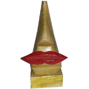 Wooden Yellow Lip Shaped Spectacle Stand