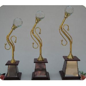 Brass Gold Plated Star Sports Trophy
