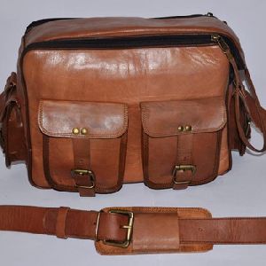 Annu Exports Real Genuine Goat Leather Camera Bag Vintage Style