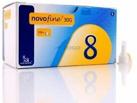 NOVOFINE 30g Pen Needles (8mm) X 100