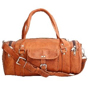 Aryan Exports Goat leather Luggege Duffel For Men & Women