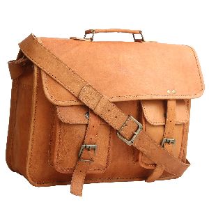 15 Inch Vintage Handmade Leather Briefcase Laptop Crossbody Shoulder bag AryanExportsLeather Messenger Bag