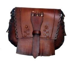 Vintage Leather Fringe Bag