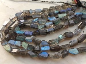Labradorite faceted step cutting nuggets strand gemstone beads