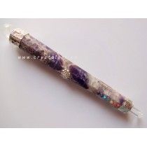 AMETHYST AGATE FACETED CHARM CHAKRA HEALING STICK